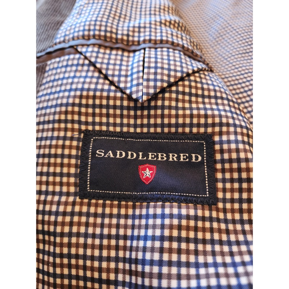 Saddlebred Mens Corduroy Sport Coat Blazer Jacket Size 48R Brown - Picture 2 of 8